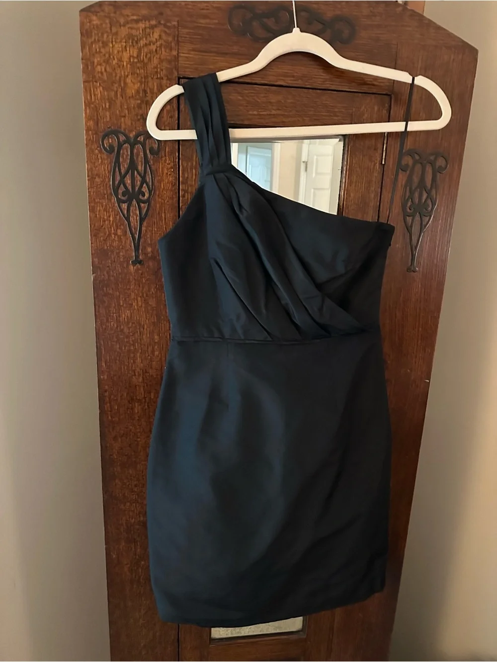 J. Crew Silk One-Shoulder Little Black Dress Wedding Bridesmaid Cocktail Size 4